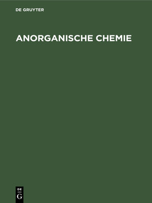 cover image of Anorganische Chemie
